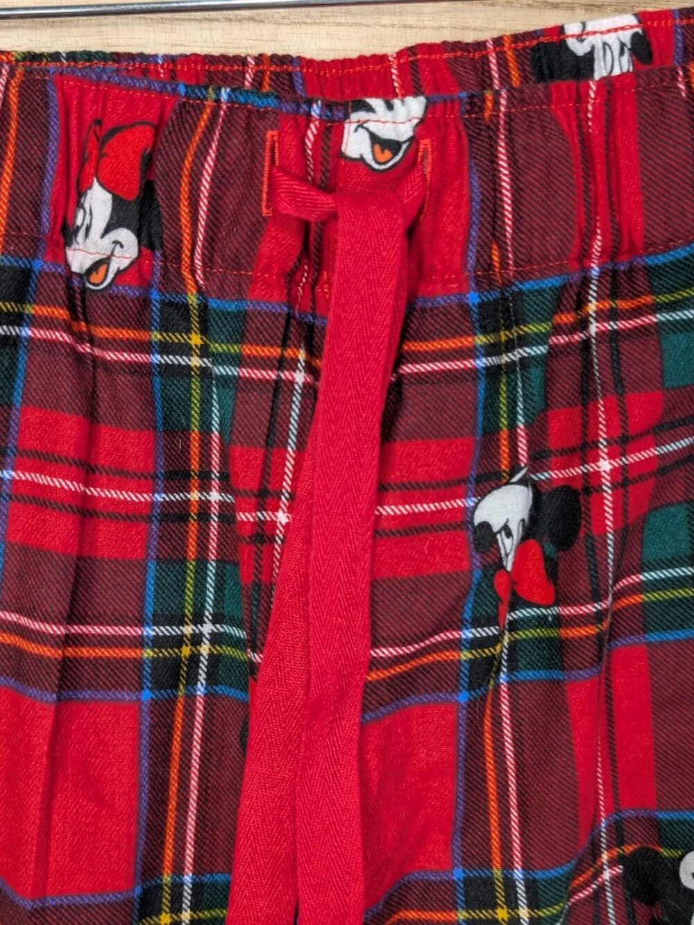 Disney Red Plaid Mickey Mouse Pajama Pants Match the Fam! Size XS NWT - Picture 7 of 13